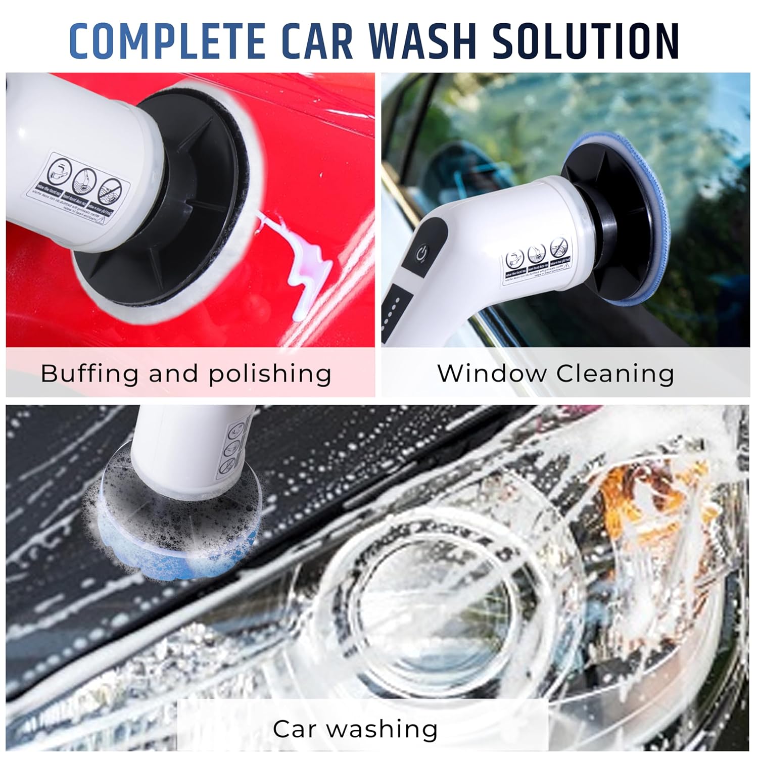 9-in-1 Electric Cleaning Spin Scrubber -  Multi-Surface Power Scrubber with Dual Speeds