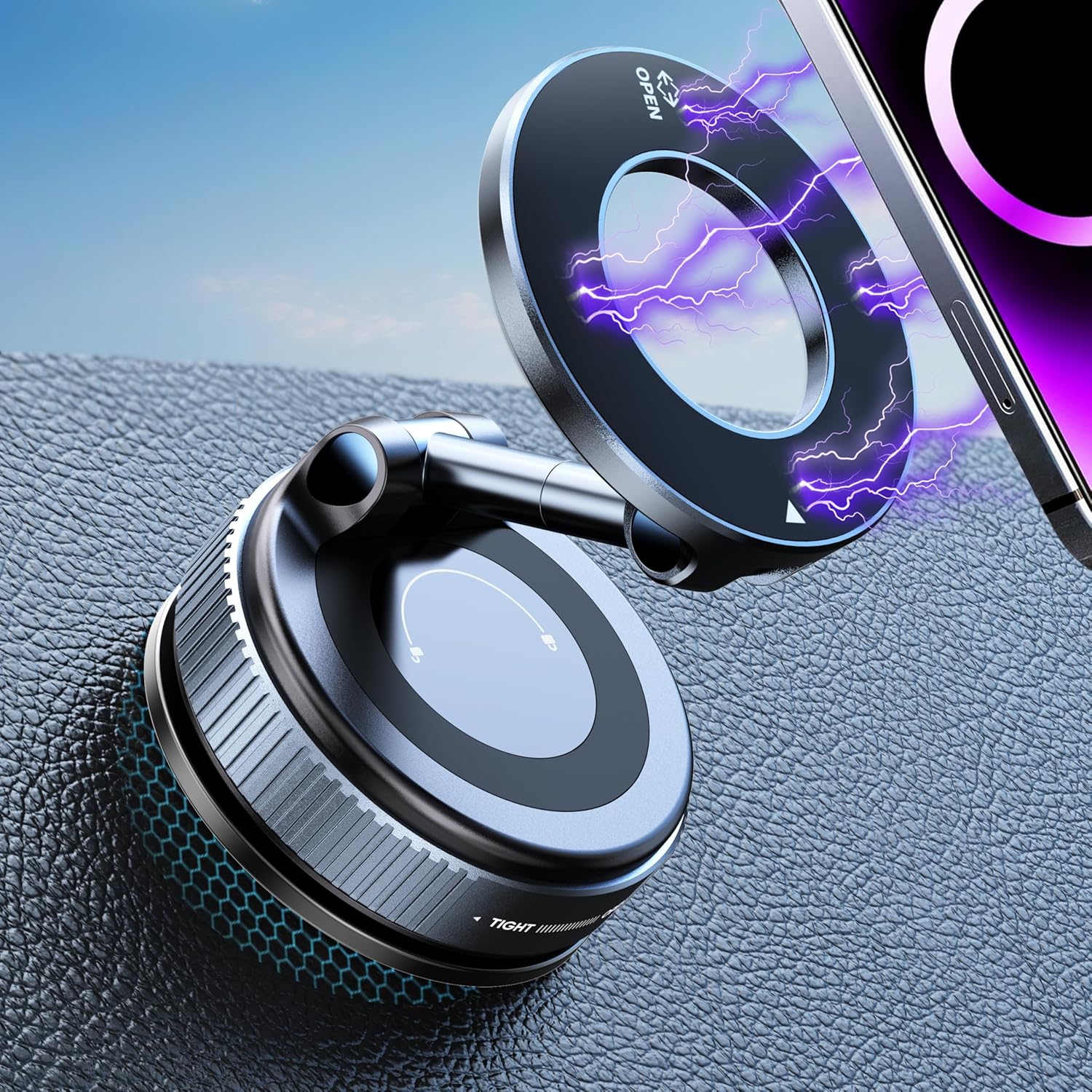Magnetic Adjustable Car Phone Holder – 360° Rotating, Ultra-Stable Mount