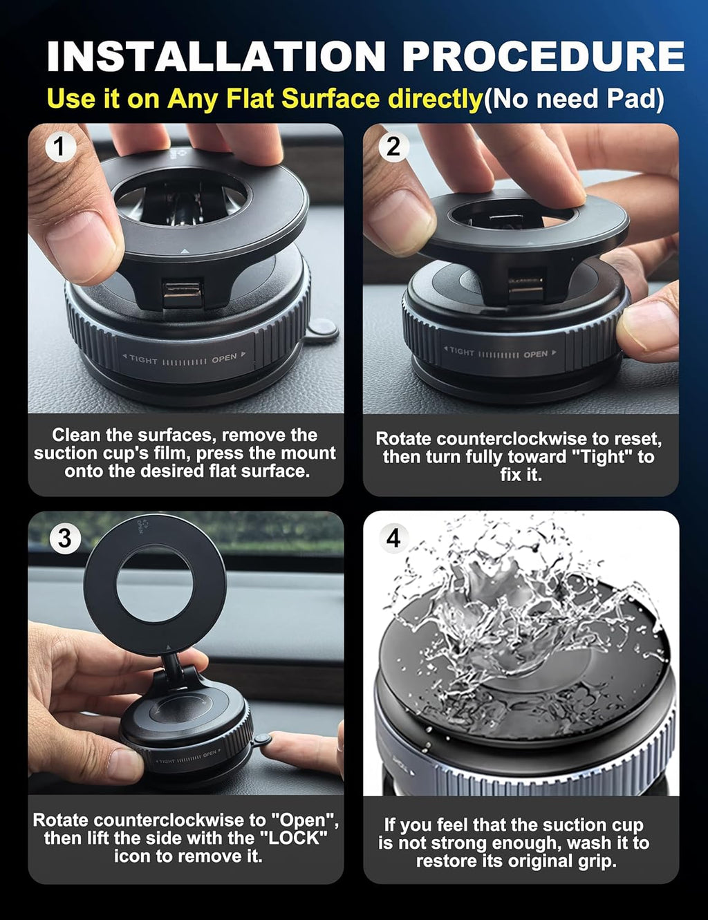 Magnetic Adjustable Car Phone Holder – 360° Rotating, Ultra-Stable Mount